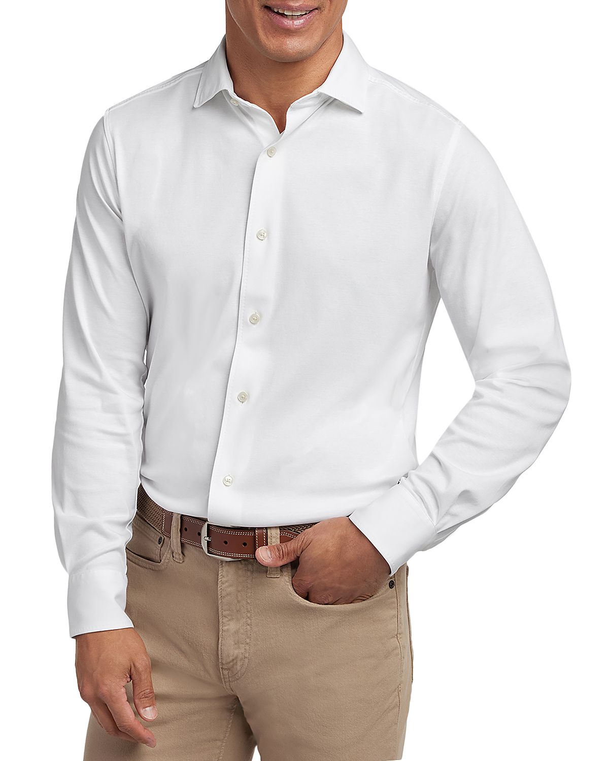 David Donahue Cotton Knit Shirt