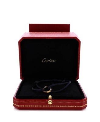 Trinity On Cord Bracelet Silk Cord with 18K Tricolor Gold