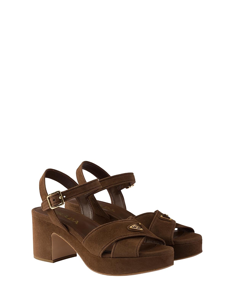Prada Women's Suede Platform Sandals