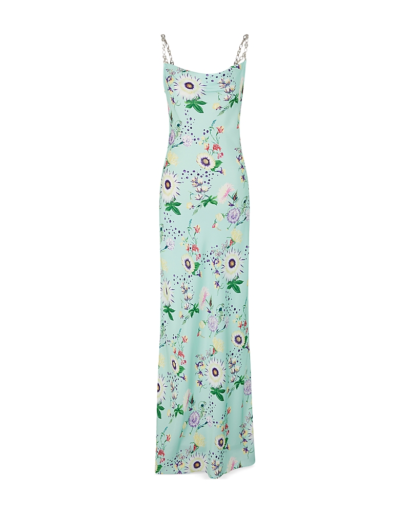 Rabanne Floral Chain Strap Maxi Dress