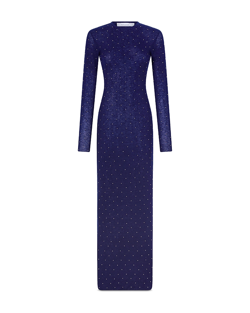 Rabanne Studded Long Sleeve Maxi Dress
