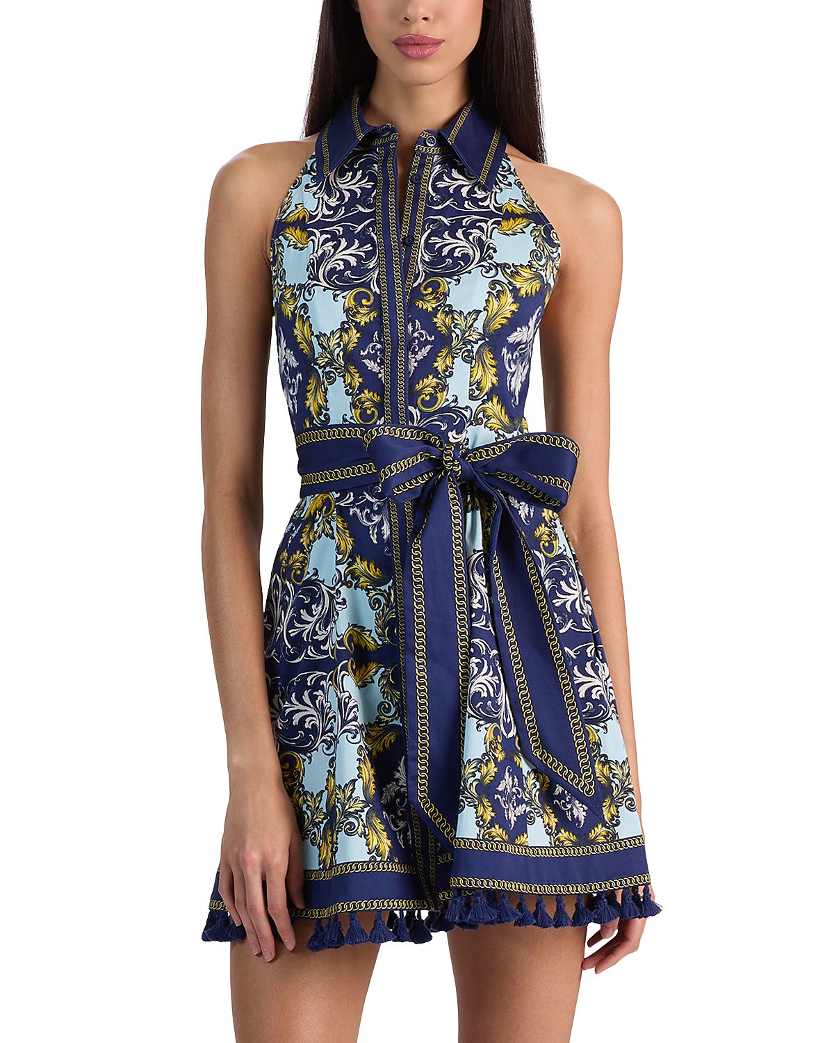 Alice and Olivia Lucy Sleeveless Mini Shirtdress