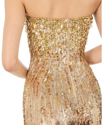  Cesonia Embellished Strapless Maxi Dress