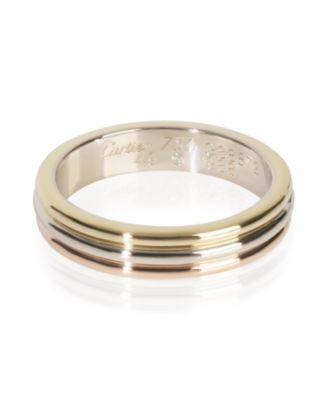 Vintage Vendome Louis Cartier 18k 3 Tone Gold Band