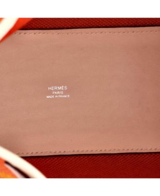 27 Cabas H en Biais Tote Canvas with Leather