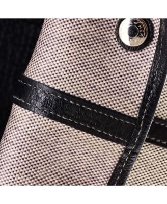 36 Garden Party Tote Toile and Leather