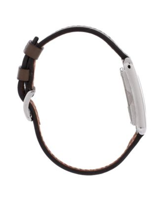 Nantucket Quartz Watch in Stainless Steel and Leather 17mm