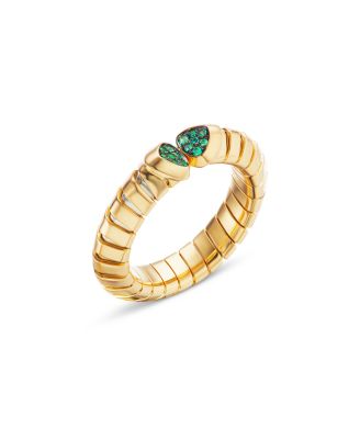 Trisolina 18K Yellow Gold Emerald Pav&eacute; Ring