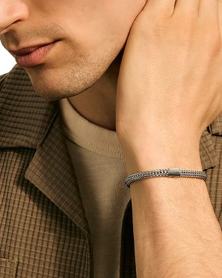 \Sterling Silver Icon Woven Chain Link Bracelet, 5mm