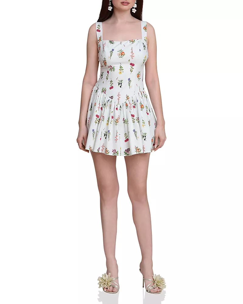 Avec Les Filles Floral Mini Dress
