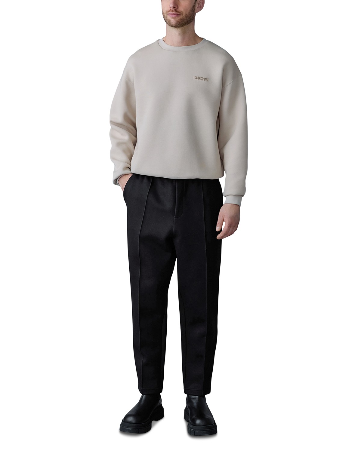 Mackage Jamil-z Double-Face Jersey Sweatpants in Black