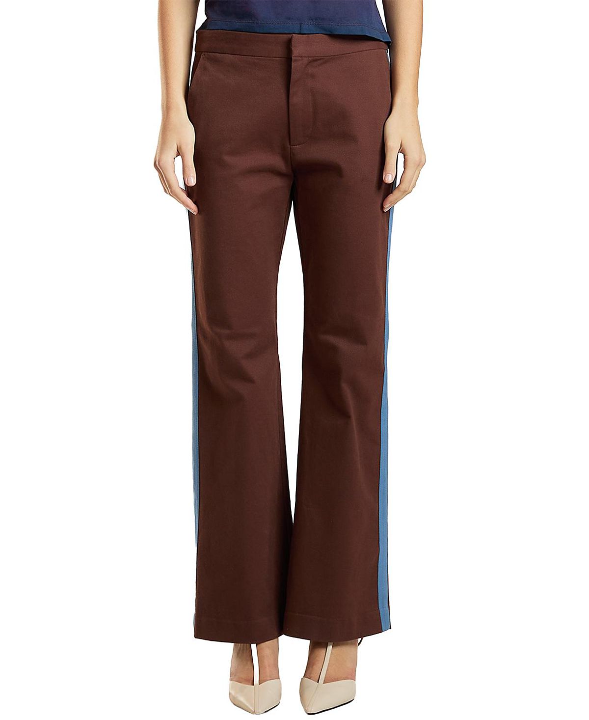 Cynthia Rowley Cotton Cropped Flared Pants