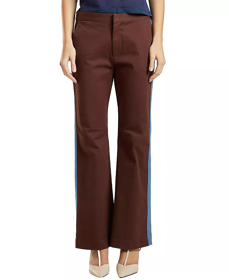Cynthia Rowley Cotton Cropped Flared Pants