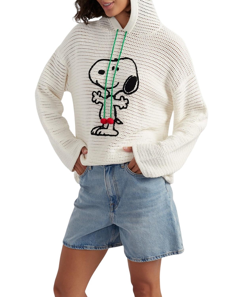 Chinti & Parker Women's Cotton Snoopy Crochet Hoodie