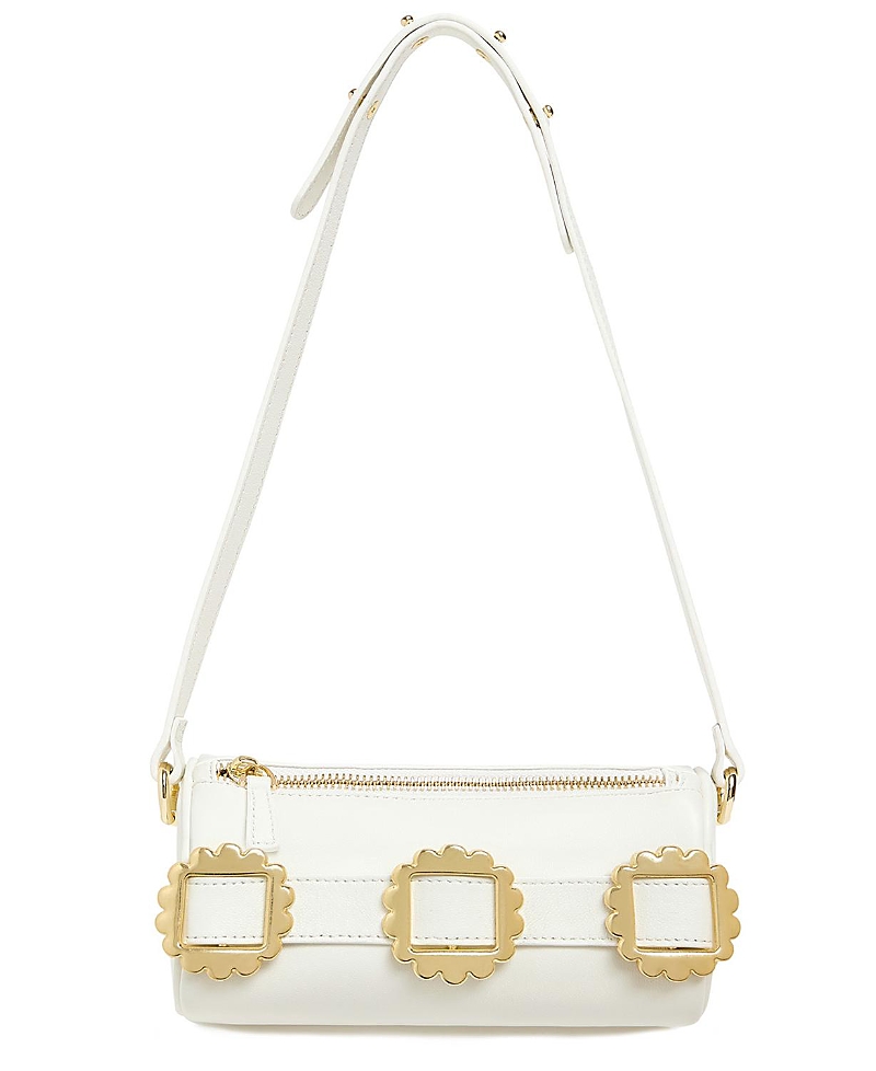 Cynthia Rowley Multi-Buckle Leather Shoulder Bag