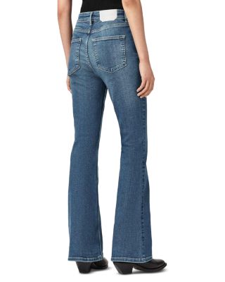 Maisie High Rise Flare Leg Jeans in Mid Indigo