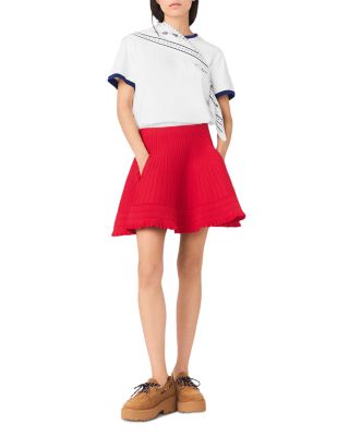 Compact Knit Short Skirt