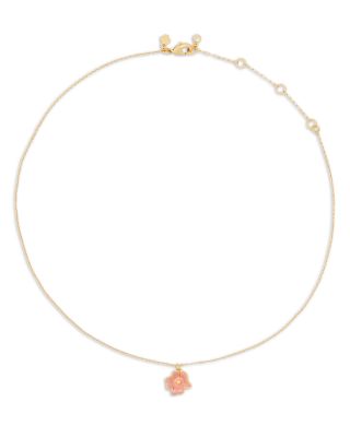 Golden Bloom Flower Pendant Necklace, 16-19"