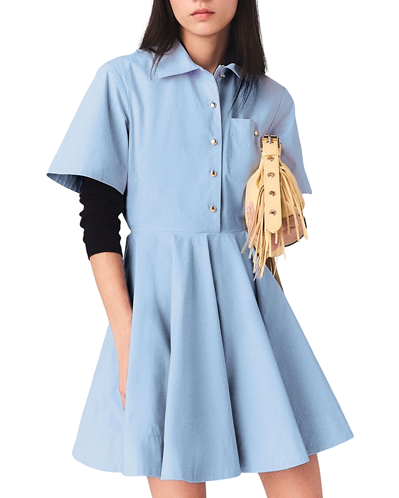 Maje Flared Shirt Dress