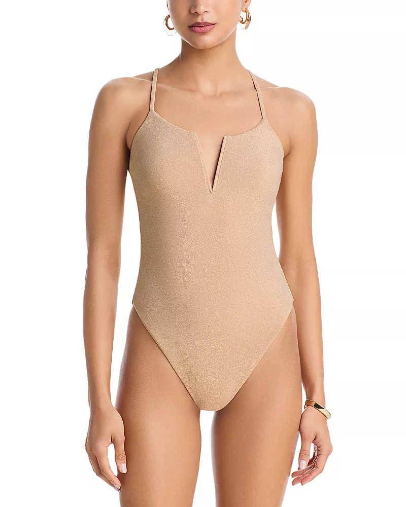 Ramy Brook Metallic Bexley One Piece Swimsuit