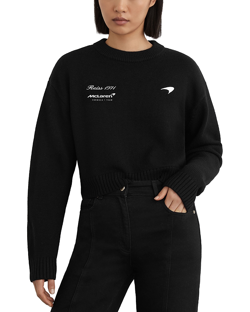 Reiss Nicole McLaren Merino Wool Cropped Sweater