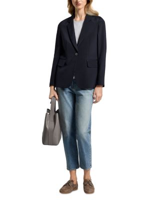 Single Breasted Crepe de Chine Blazer