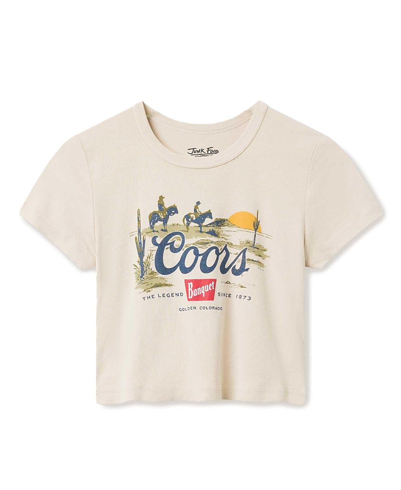 Junk Food Clothing Women's Coors Golden Beer Baby Tee