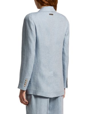 Single Breasted Linen Gabardine Blazer