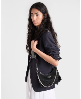 Re-Edition 2005 Mesh and Brushed Leather Bag