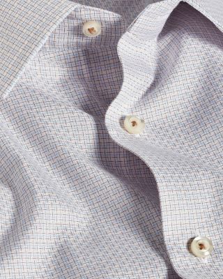 Trim Fit Dobby Check Dress Shirt