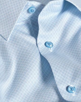 Trim Fit Geometric Print Dress Shirt