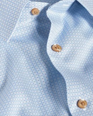 Trim Fit Geometric Print Dress Shirt