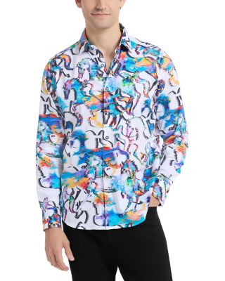 Mane Event Abstract Print Woven Shirt