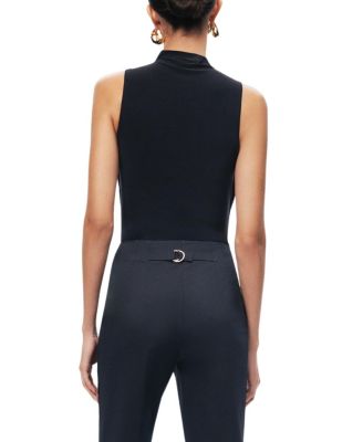 Draped Mesh-Panel Bodysuit
