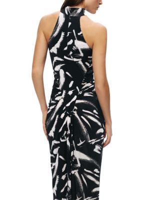  Printed Halter Maxi Dress
