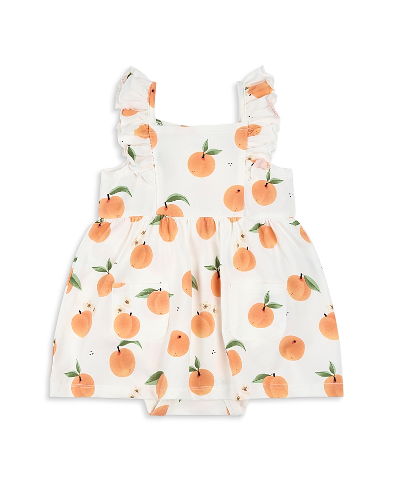 Firsts by petit lem Girls' Peaches Print Bodysuit Dress - Baby