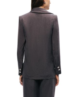  Asymmetrical Draped Tailored Jacket