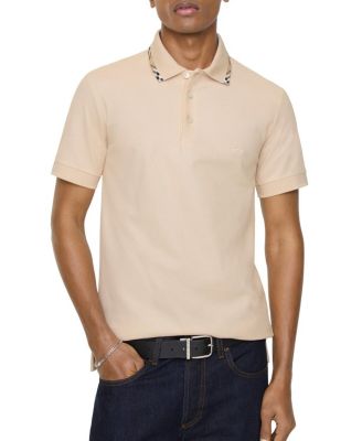  Check Trim Cotton Polo Shirt