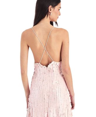 Embellished Strappy Mini Dress