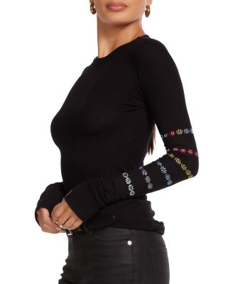  Mckinley Crystal Evil Eye Stripe Top