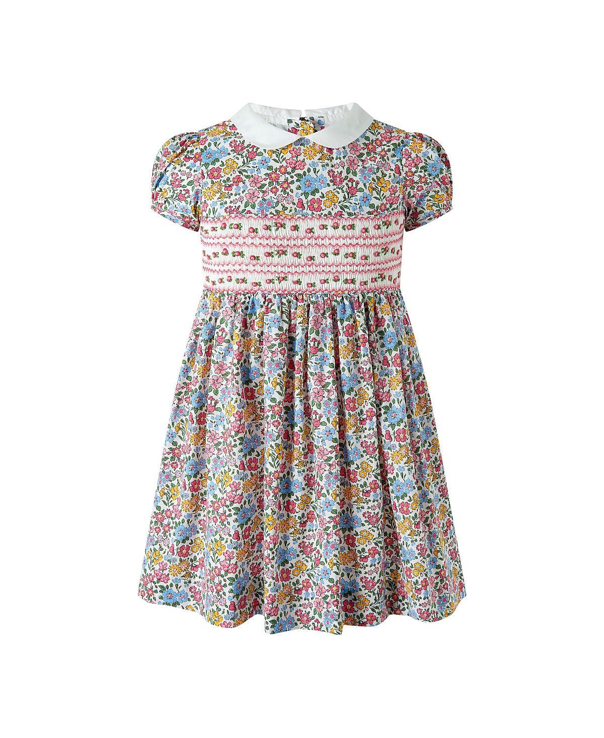Rachel Riley Girls' Ditsy Floral Smocked Dress - Little Kid, Big Kid