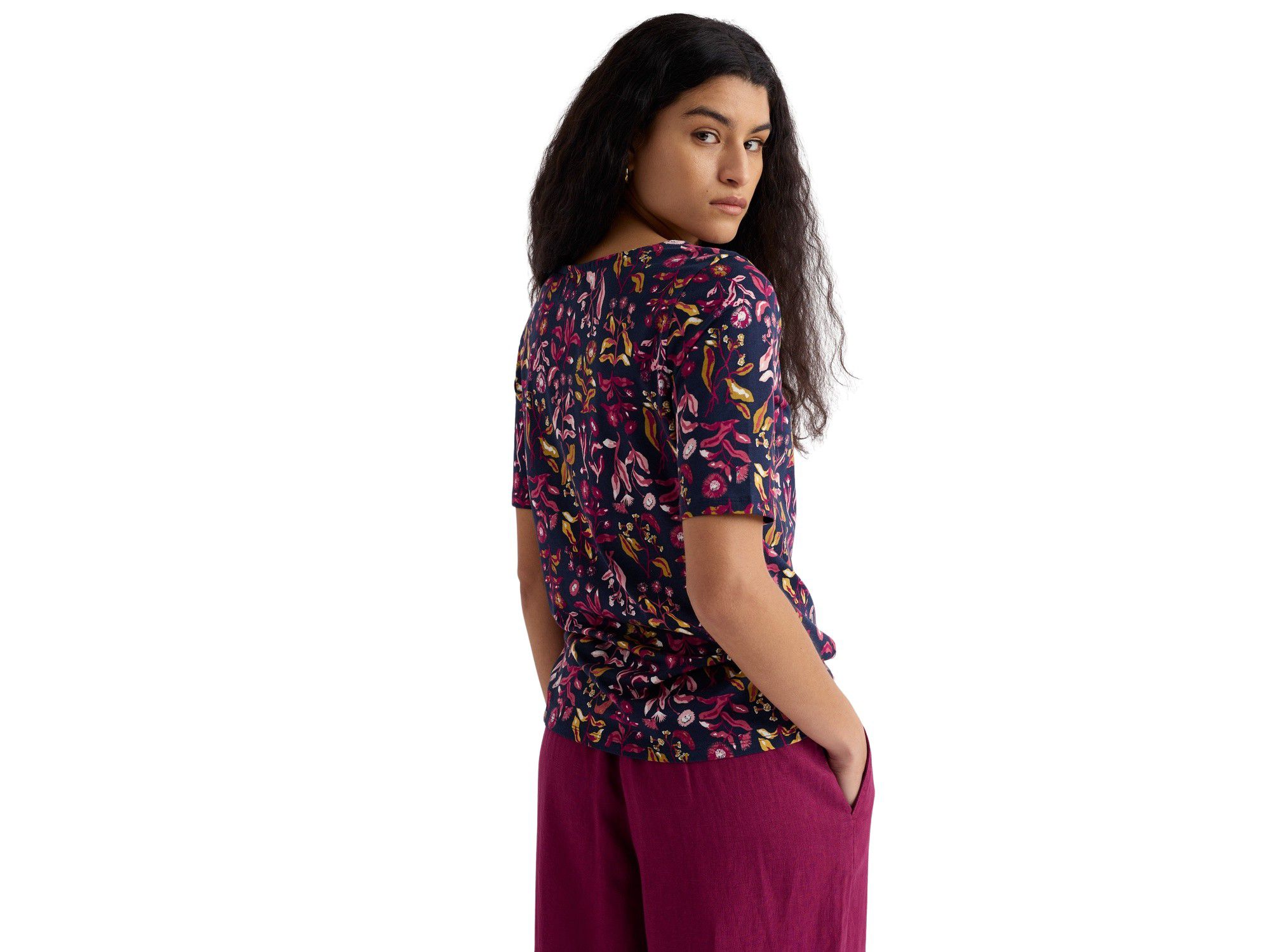 Poisson Printed Boat Neck T-shirt — Image 6
