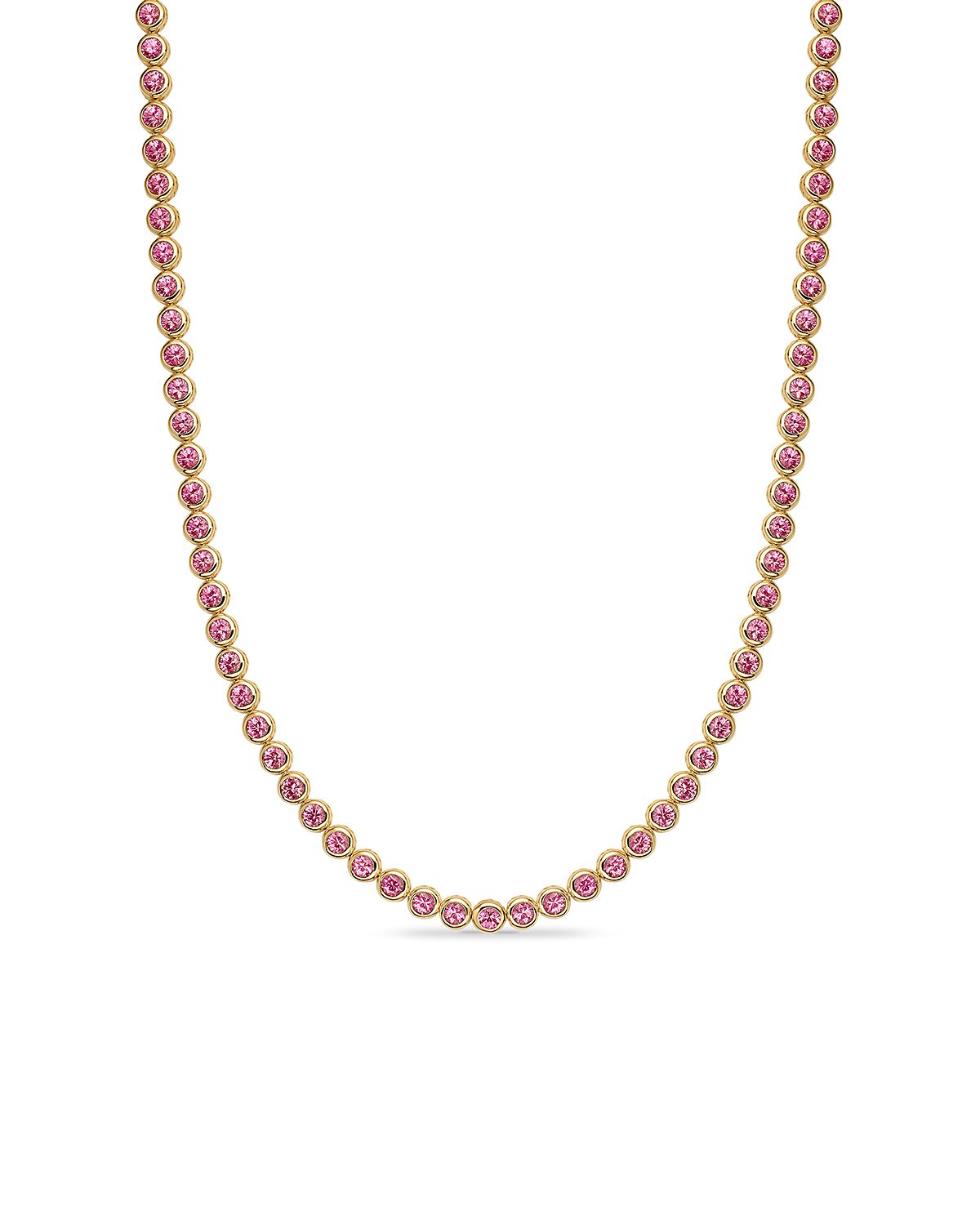 Bezel Set Tennis Necklace