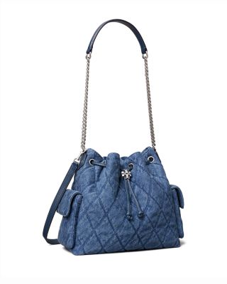 Charlie Quilted Denim Shoulder Bag
