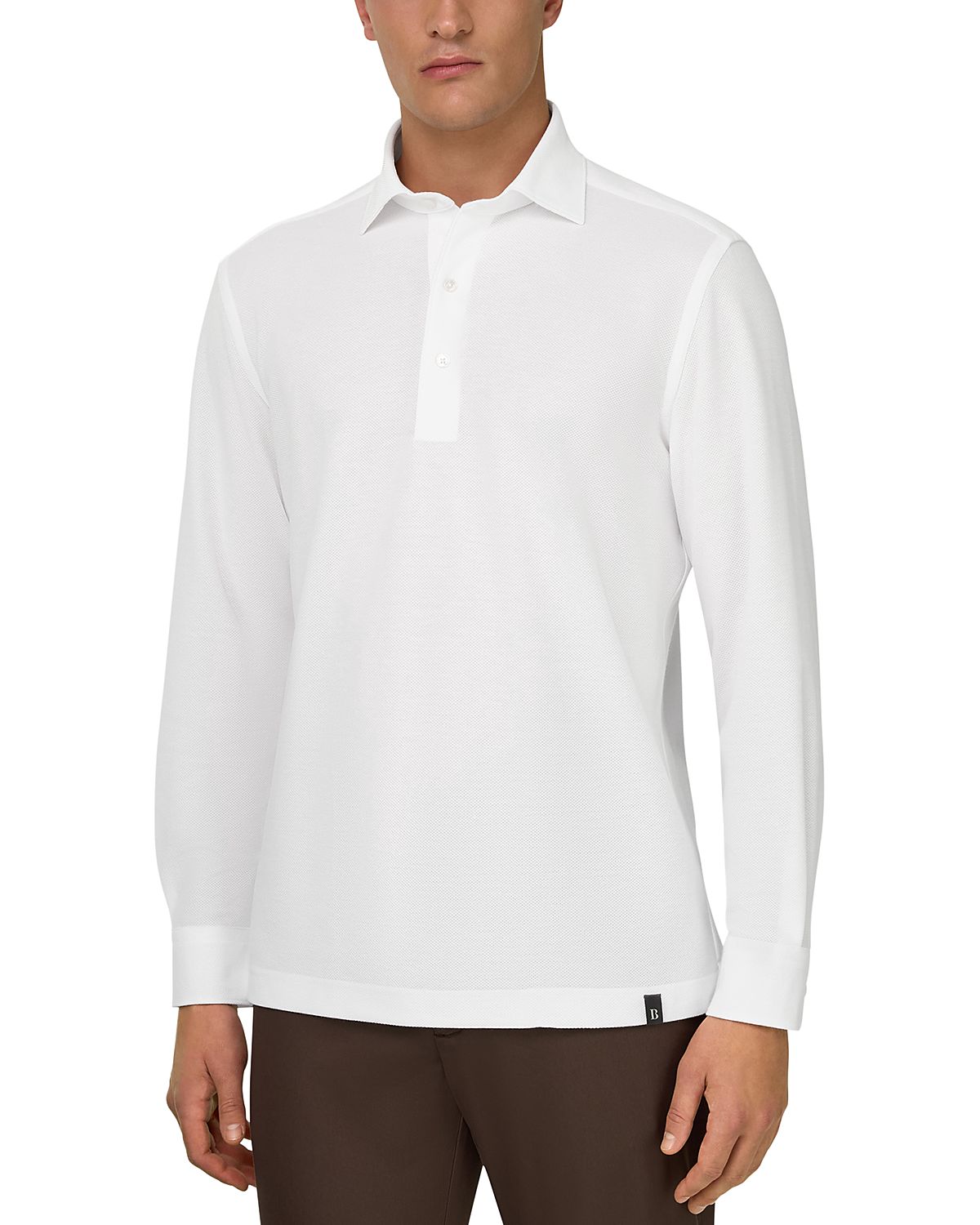 Boggi Milano Regular Fit Structured Polo Shirt