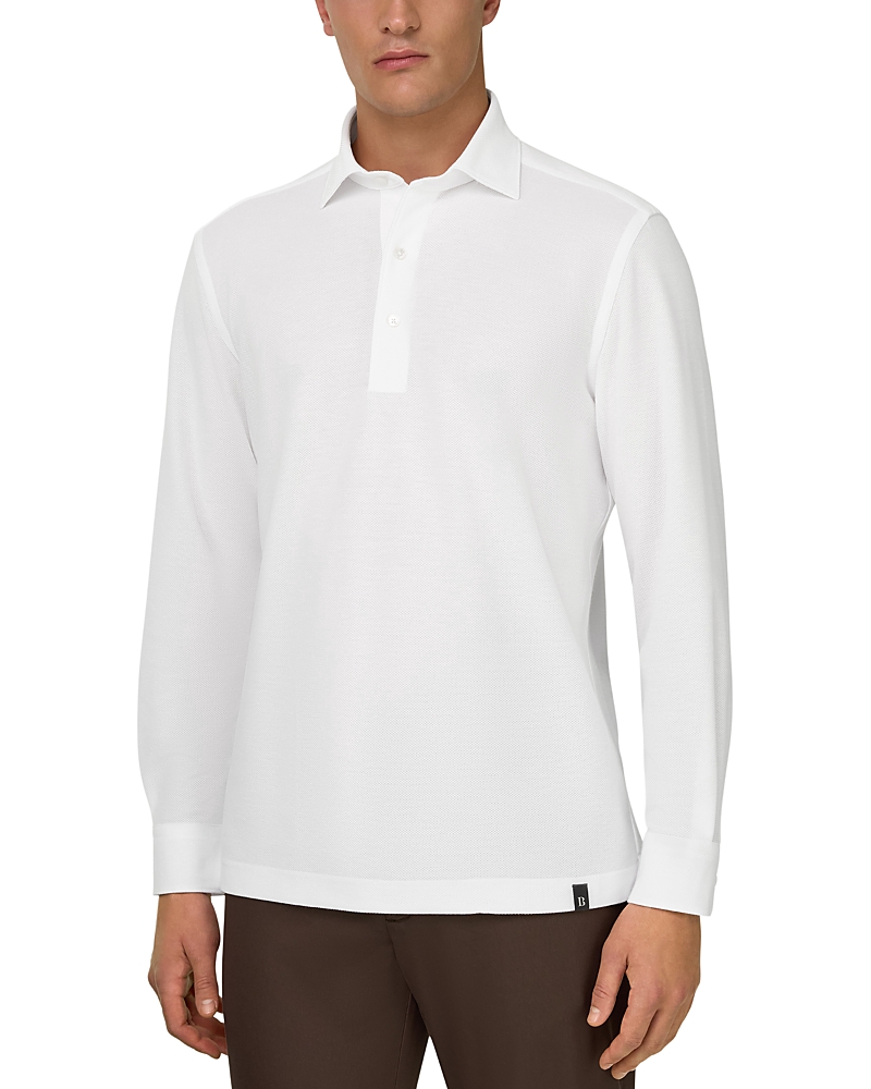 Boggi Milano Regular Fit Structured Polo Shirt
