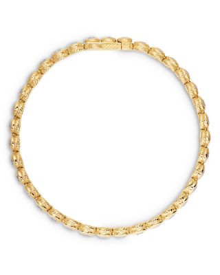 Bezel Set Tennis Bracelet in 18K Yellow Gold, 4.7mm