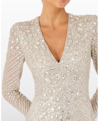  Eve Sequin-Embellished V-neck Dress