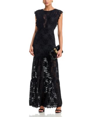 Lace Drop Waist Maxi Dress