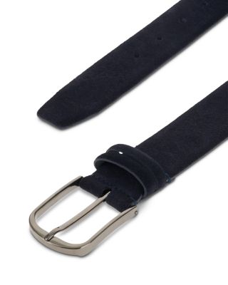 Men's Flower Print Suede Belt